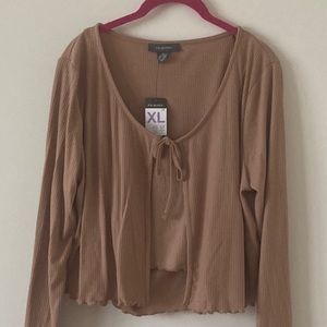 Primark Front Tie Sweater w/ Crop Top